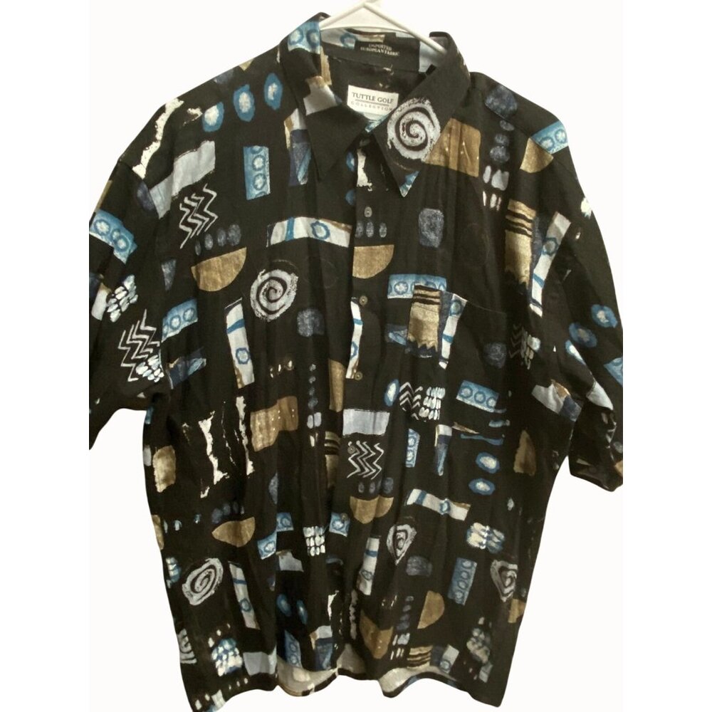 Crazy‎ Pattern Tuttle Golf Collection Mens L Shirt